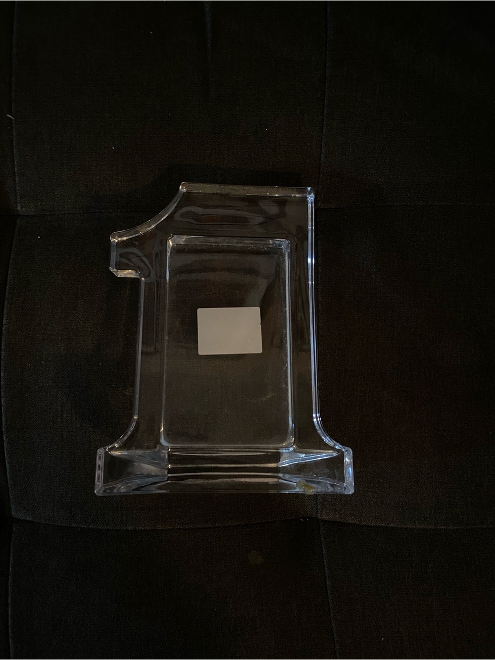 Mikasa Clear Glass Number 1 Decorative Tray
